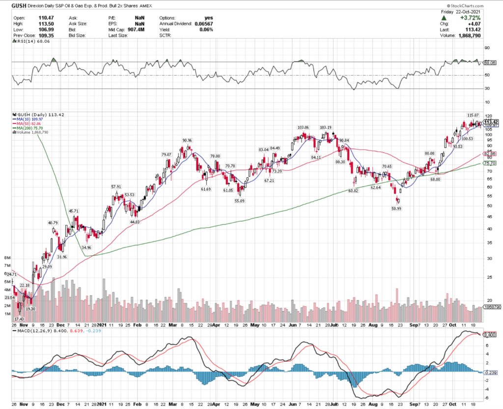 Direxion Daily S&P Oil & Gas Exp. & Prod. Bull 2X Shares - GUSH ETF