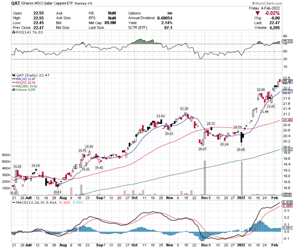 QAT ETF - iShares MSCI Qatar Capped ETF's Technical Performance Over The Last Year