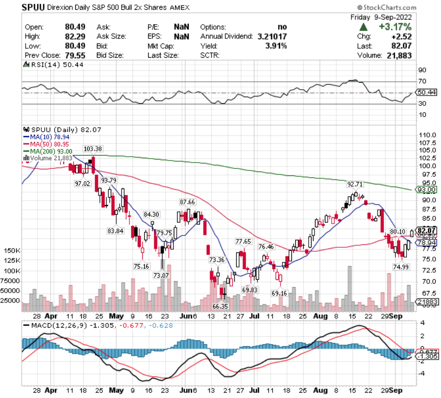 SPUU ETF - Direxion Daily S&P 500 Bull 2x Shares ETF's Technical Performance Over The Last Year